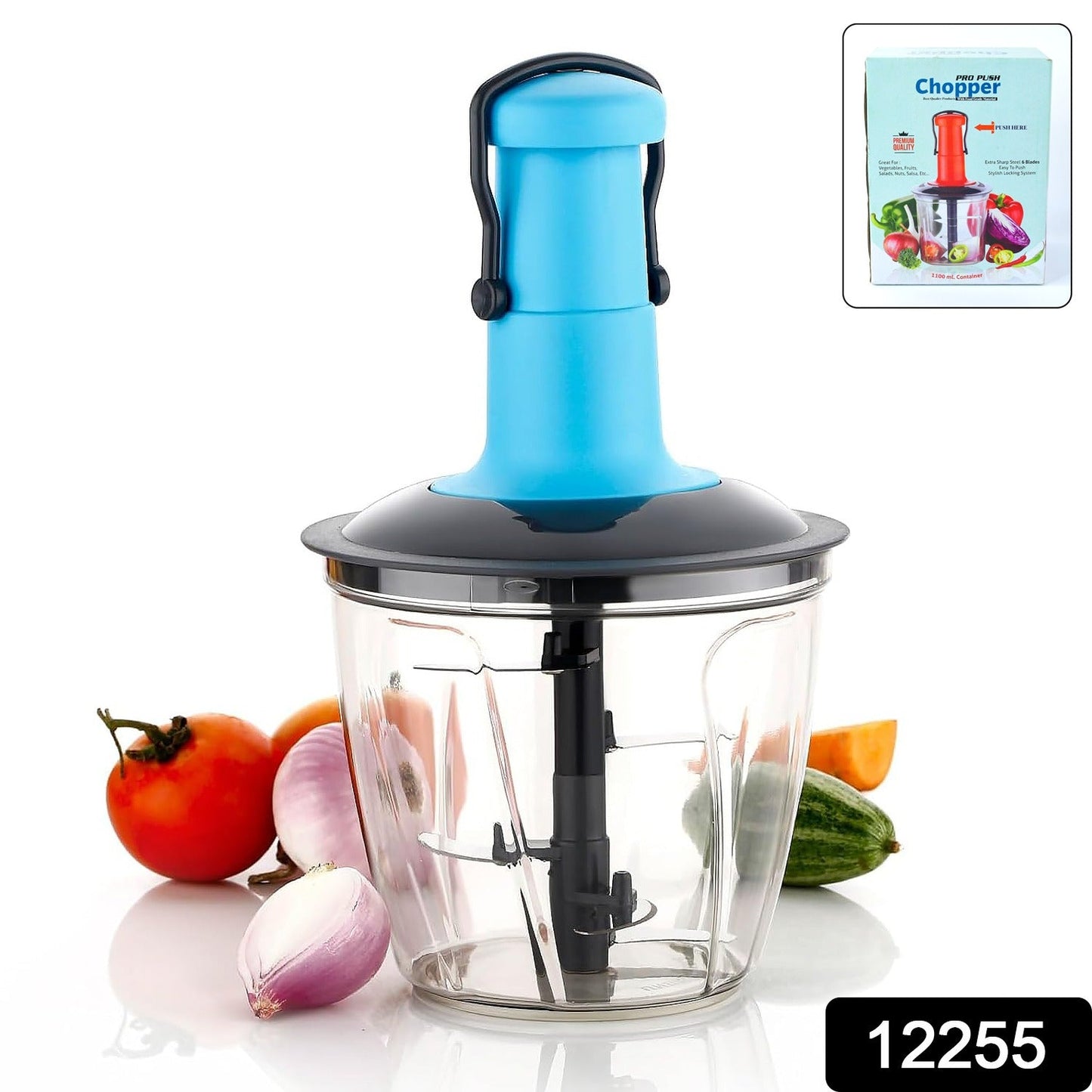 Turbo Push Fruit and Vegetable Chopper
